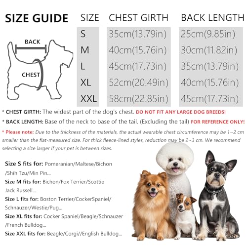 2 Stück/3 Stück Fleece Hundepullover für kleine Hunde, weicher Warmer Rollkragen Hunde Sweater Mantel, Haustier Welpe Katze Winterbekleidung (A-Grau Rot, M)