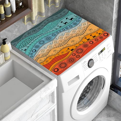 YeahBoom Waschmaschinenauflage 60x60cm,Abdeckung für Waschmaschine,Waschmaschinenabdeckung Universal,Waschmaschinen Auflage Weiche und Zuschneidbare,Waschmaschinenbezug für Waschmaschine,Trockner