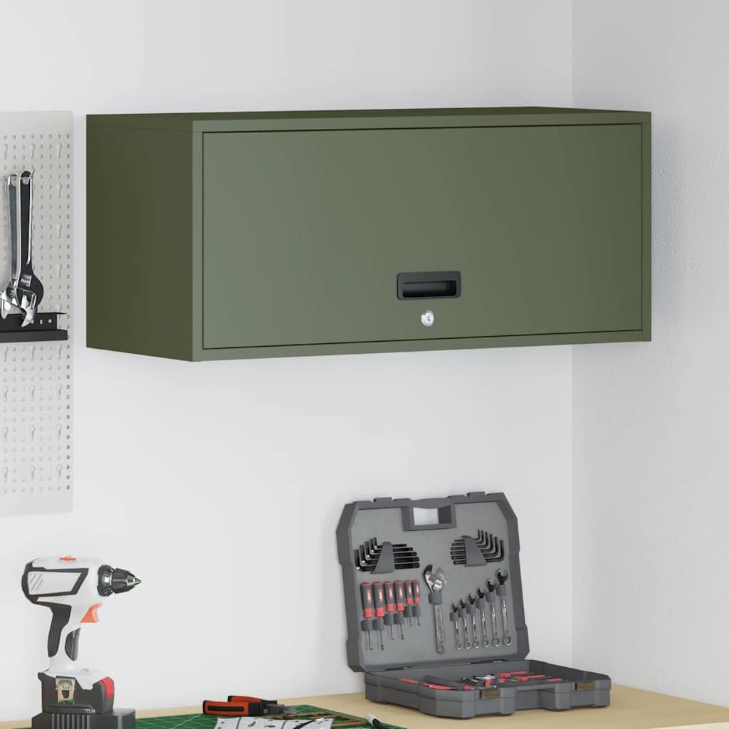 Armoire Murale De Garage Olivově Zelená 80 x 33 x 35 cm