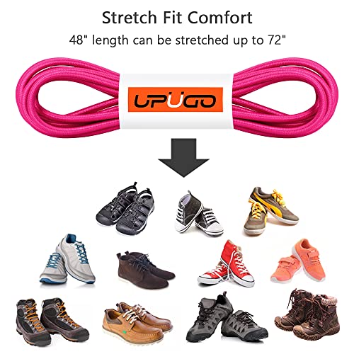 Image of UpUGo Elastic Shoe Laces, No Tie Shoe Laces Tieless for Kids, Adults, Elderly, One Size Fit All