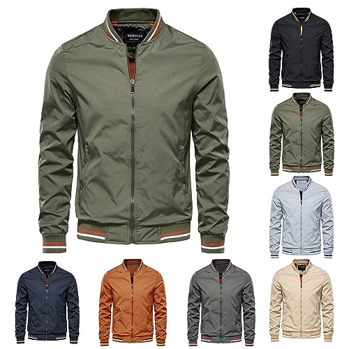 evzosrz Men's Varsity Letterman Jacket Casual Slim Fit Baseball Jackets Autumn Winter Full Zip Up Fashion Warm Coat2