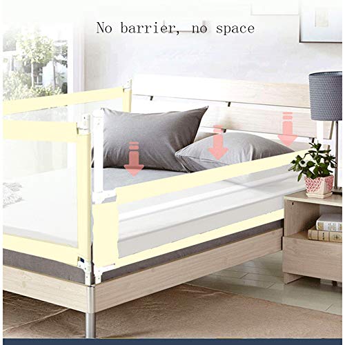 Rieles de cama anticaída con deflector universal y barrera protectora de 2m 4