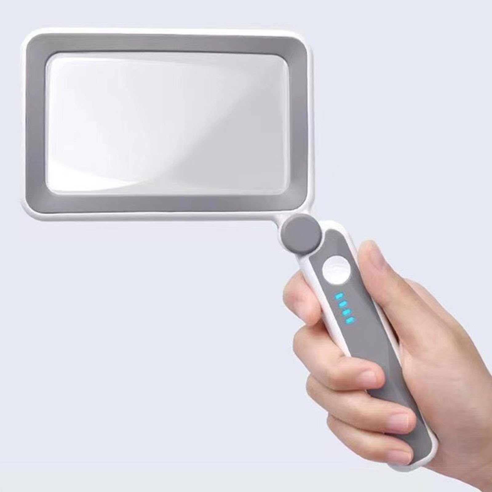 Lupa de mano con luz LED, plegable para una fácil portabilidad, lente acrílica ideal para personas mayores y tareas detalladas, diseño compacto y ligero