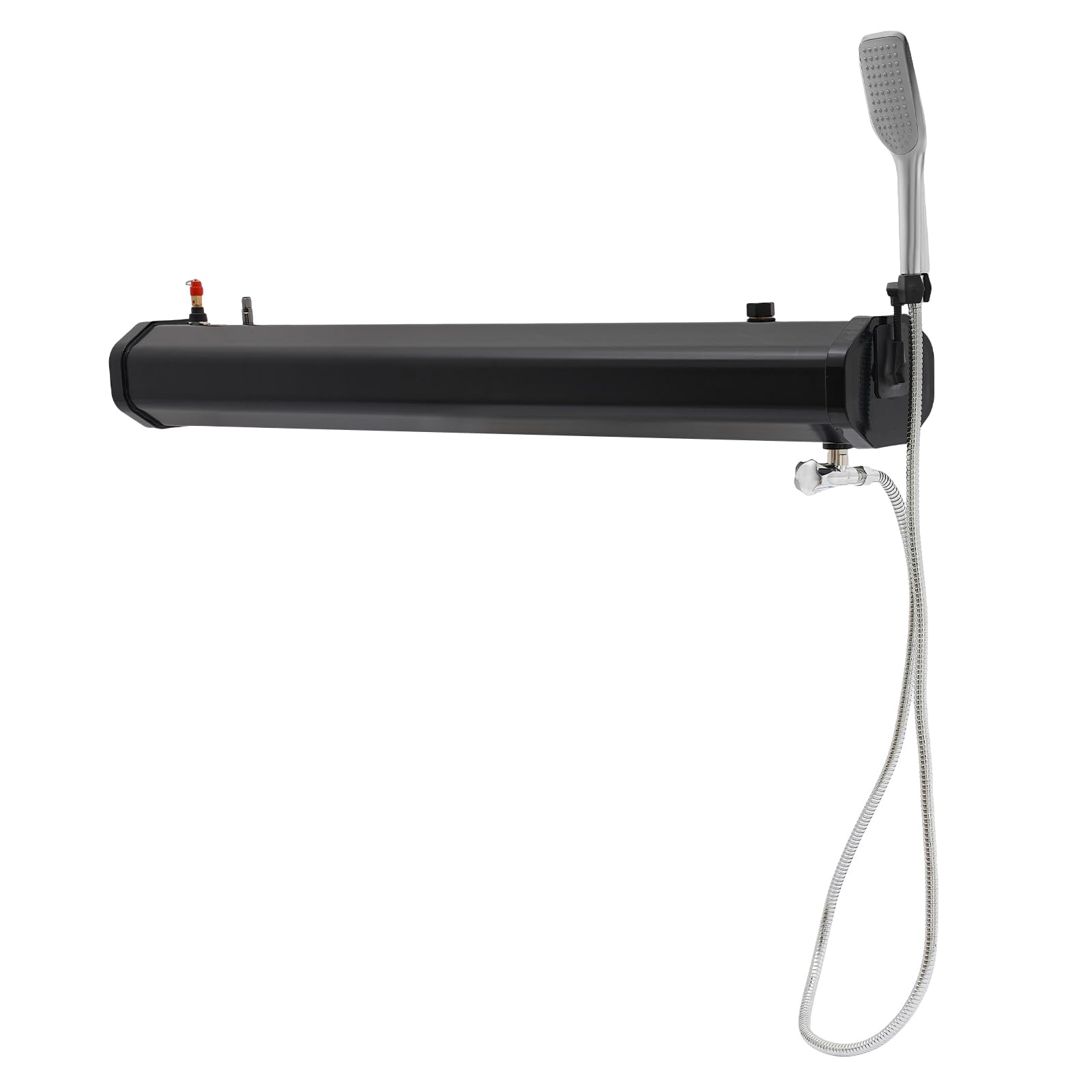 Fenjidrop Pressurized Water Tank with Shower Kit, Roof Rack Shower for Camping, Overlanding, and Off-Road Vehicles, Solar Car Shower for SUVs, Trucks, and RVs (10L)