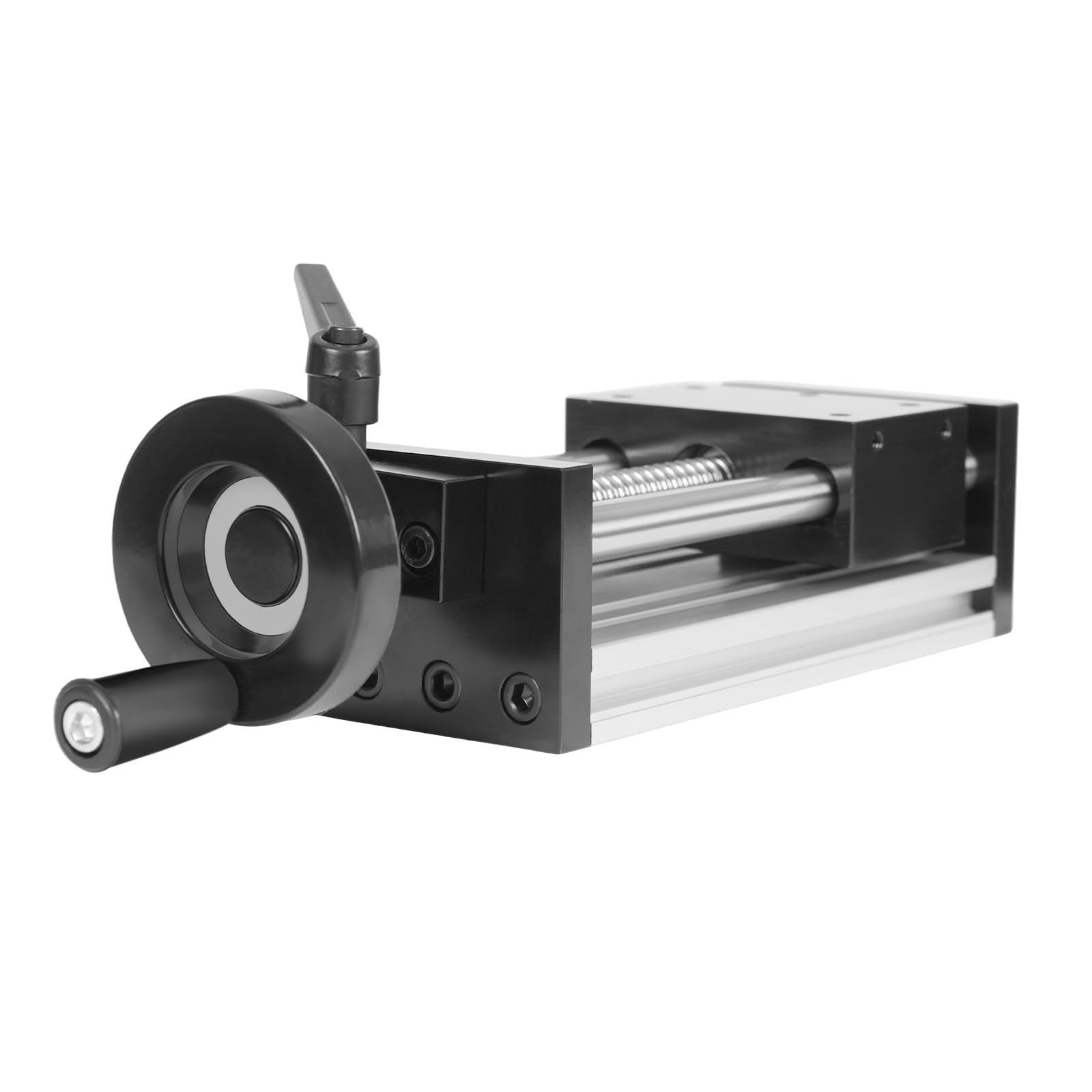 Actuador Lineal Manual de 100 mm con husillo de Bolas y riel Lineal, Eje óptico Doble, actuador Lineal Manual con Volante, Mesa Deslizante Manual para Equipos mecánicos