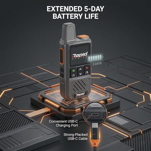 Rapid Radios G1 - Nationwide LTE Walkie-Talkies - Unlimited Range Cellular Push-to-Talk Two-Way Radios Set - Image 5