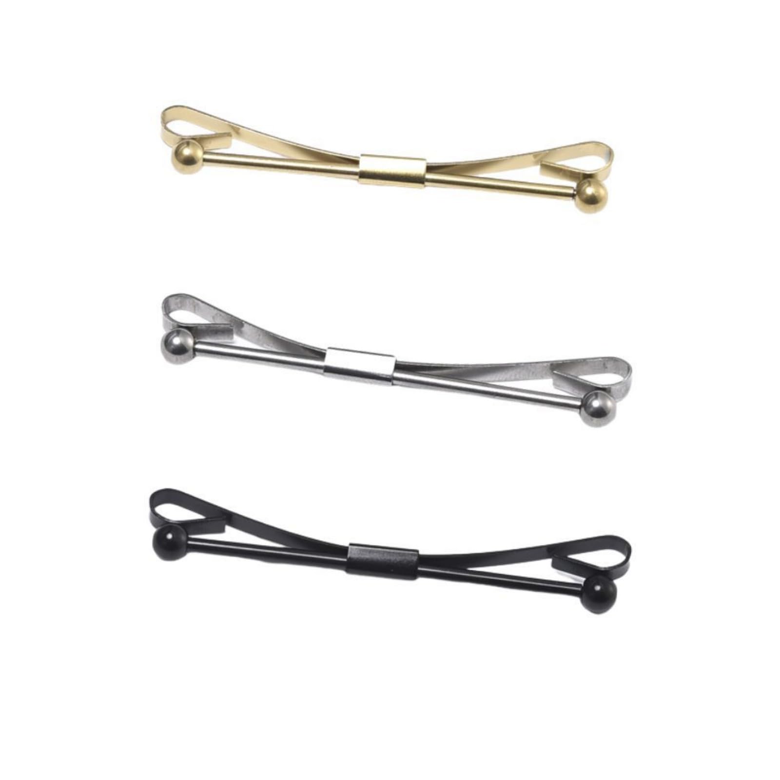 3 Piezas Camisa Corbata Pins Clip,Alfiler De Cuello De Camisa,Hombres Clip de Cuello Clásico,Clip de corbata para camisa de hombre
