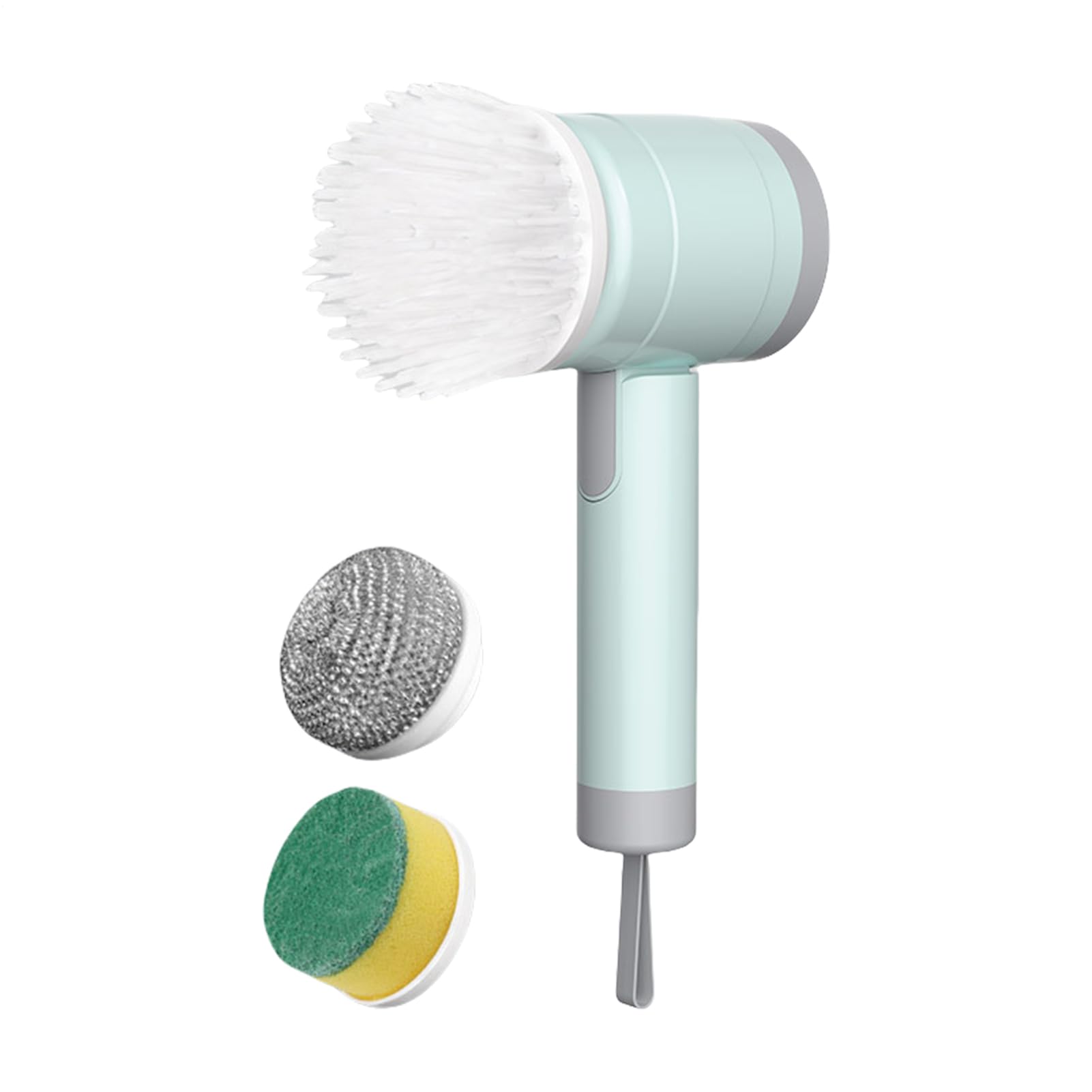 Brosse électrique rotative contre les joints noirs de salle de bain