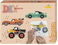 Hama Gift Box - Vehicles | Approx. 4.000 Beads, 2 Large Square pegboards, Fuse Beads Mosaic Decoration, Arts and Crafts for Boys and Girls Ages 5 and Up, Official Hama Bead Set