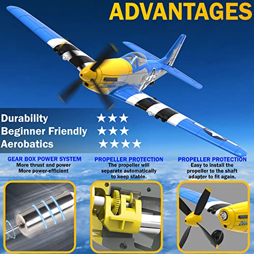 image for LEAMBE RC Plane, Remote Control Airplane 4 Channel Fighter with 6-Axis