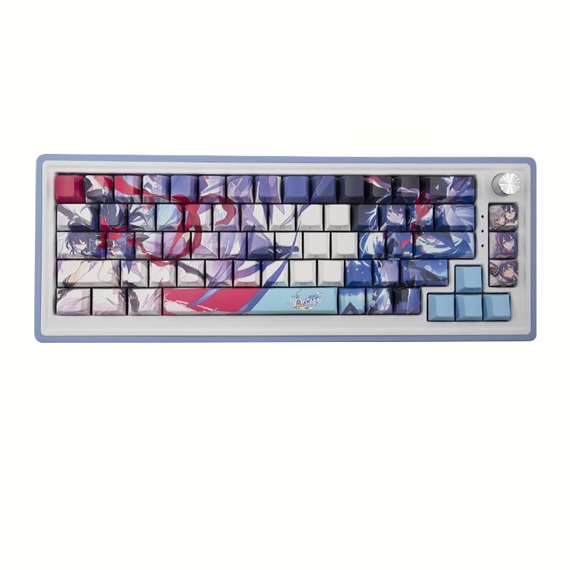 Teclas mecánicas Honkai Seele retroiluminadas en perfil Cherry con 135 teclas de PBT 2