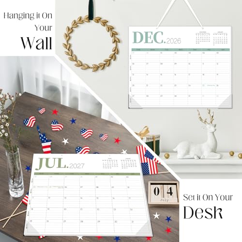 Image of GuassLee Desk Calendar 2026, 19-Month Academic Hanging Desk /Wall Calendar From 2026 Jun-2027 Dec, 14 inch X 11 inch Monthly Planner with Thick Paper For Office Home School Desk Organizing