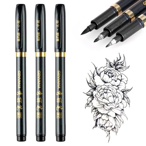 3 Acogedor Pincel de Tinta China, Pluma de China, Duradera, Caligrafía Japonesa China, Pluma Escritura Dibujo Artesanía