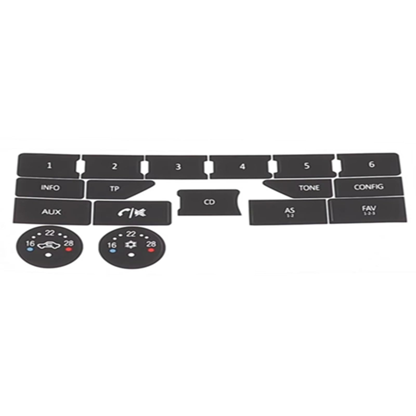 Mrsatxhpm One Color Car Button Stickers Compatible With Saab 3Rd Gen 9-5Ng