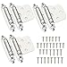 AFASOES 6 Pcs Bisagras Puertas Armarios Bisagra para Puerta de Acero Bisagra Herraje Grosor de 3mm +30 Tornillos para Puerta del Armario y Puerta Mueble Cocina
