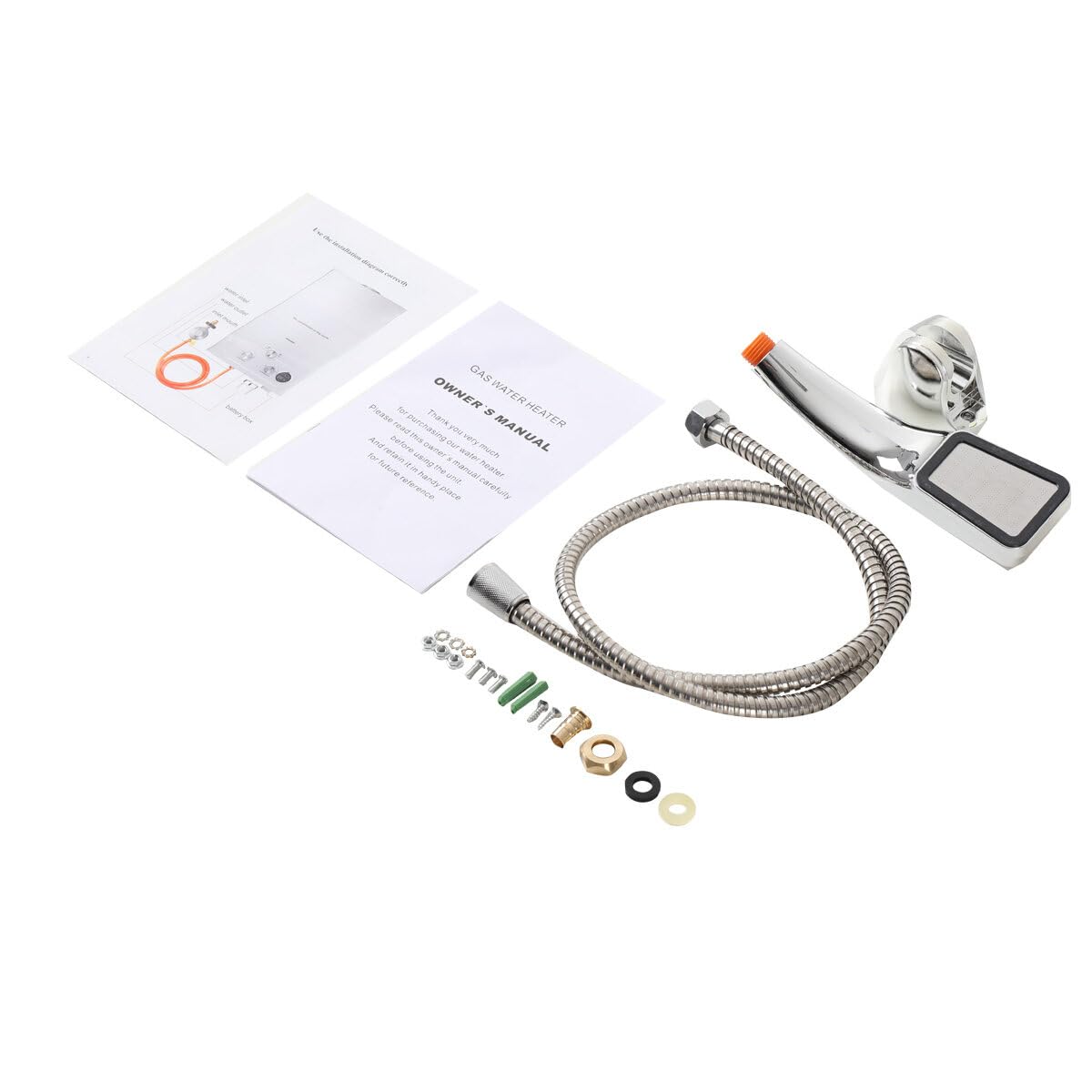 Calentador de Agua Propano Instantáneo 6L / min, Calentador de Agua de Gas sin Tanque con Tapa de lluvia, Tankless Calentador de Gas con Mango Portátil 12Kw para Ducha de Camping
