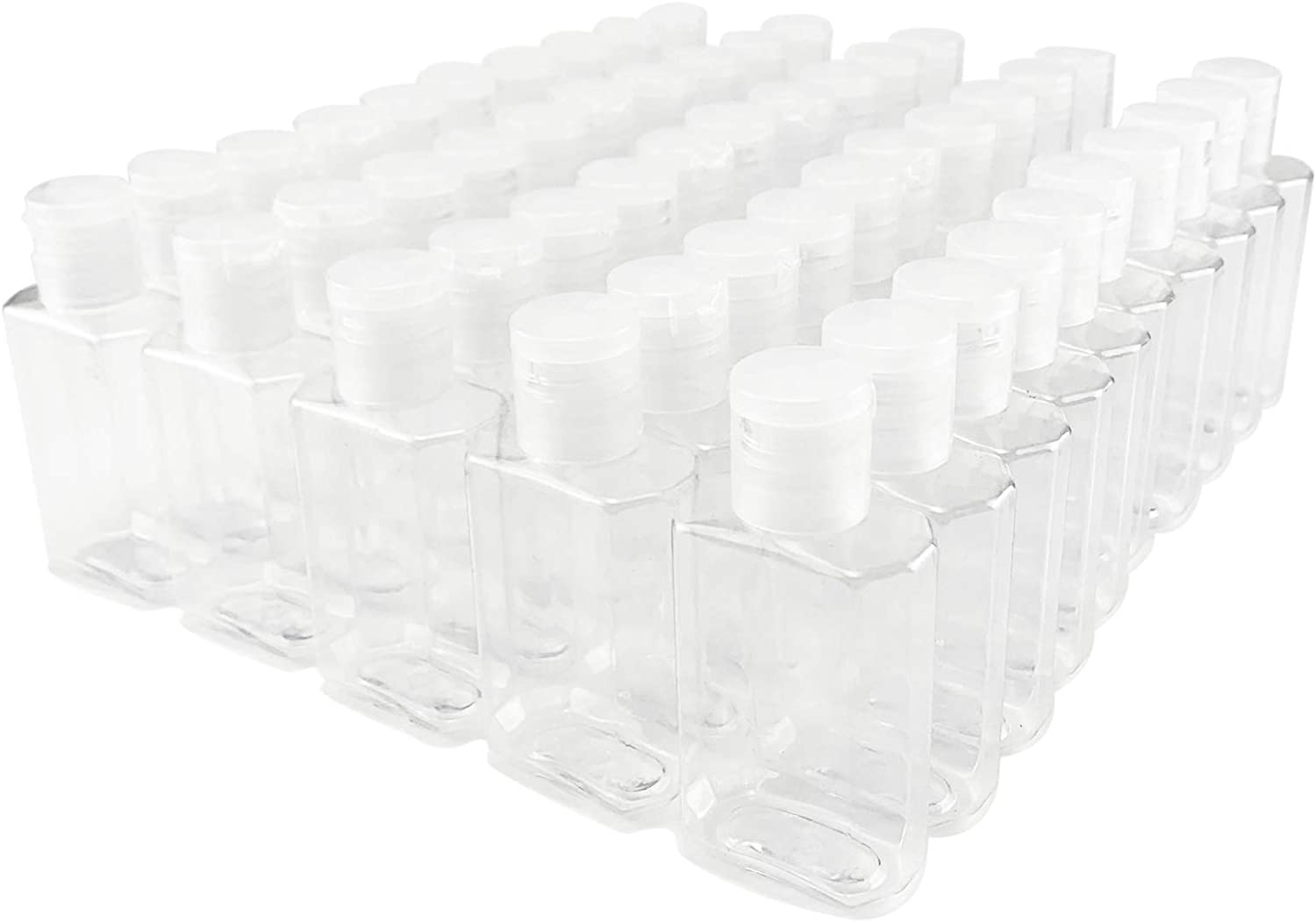 Hunky Dory 48pcs 15ml Empty Clear Plastic Bottles Refillable Travel Size Cosmetic Containers Small Leak Proof Squeeze Bottles with White Flip Cap for Shampoo,Lotion and for Beauty use (15ml, 48)-picture-42