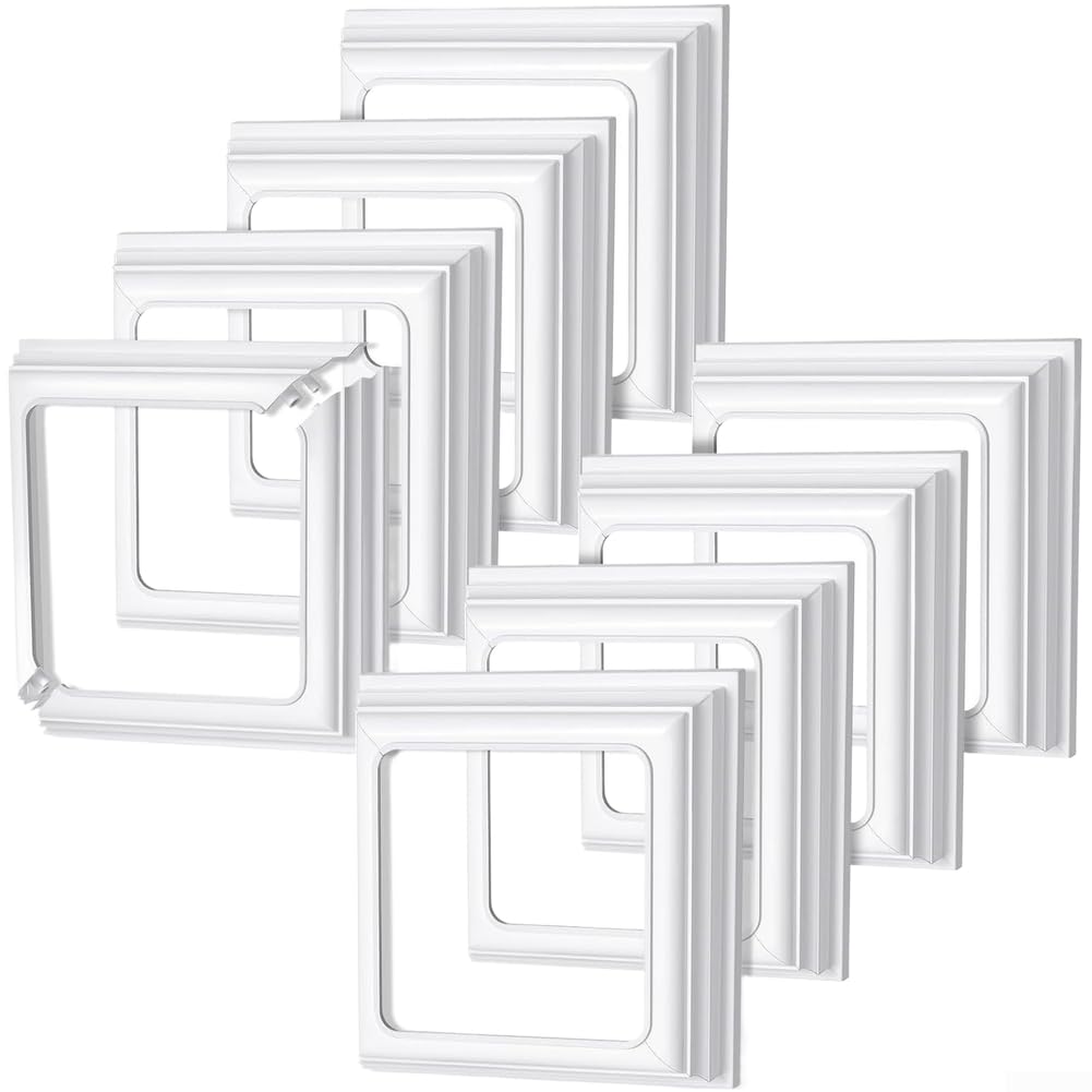 Enveloppe de colonne blanche 10x10 cm en vinyle pour poteau de porche et terrasse, lot de 4