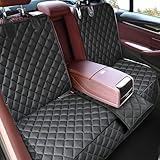Eamefia Dog Car Seat Cover for Back Seat,New Upgraded Thickened Dog Car Seat Cover,Waterproof and Wear-Resistant Bench Back Seat Cover with Non-Slip Pad,Universal Size Fits Cars（Black