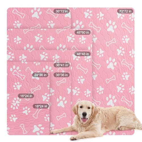 Image of BEAUTYZOO 6 Pack Washable Pee Pads for Dogs, Reusable Puppy Pads for Potty Training, Waterproof Super Absorbent Whelping Pads Mats Non Slip Against Urine for Small Medium Dogs Cats, 16 inch x 24 inch