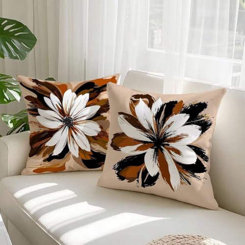 Taie oreiller velours brun 60x60cm double face imperméable de qualité