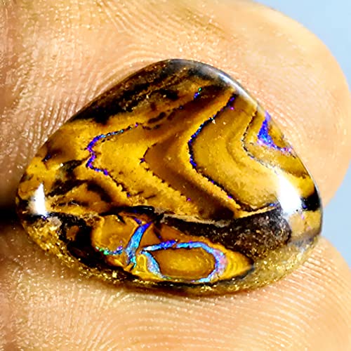 Opale rocheuse Boulder d'Australie multicolore de 7.98 ct pour création de bijoux - 2