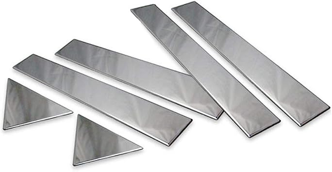 IKON MOTORSPORTS, Door Pillar Post Trim Sticker Compatible With 2005-2010 Chrysler 300/300C & 2005-2008 Dodge Magnum, Stainless Steel Chrome Door Pillar Post Trim 6PCS, 2006 2007 2008 2009