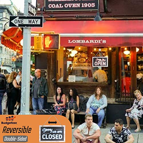 Open Closed Sign for Business – Bundle with 2 Suction Cup, Pull and Push Stickers - Stylish Double-Sided Open Signs for Business is The Ideal Hanging Banner for Restaurant Stores Bar Windows or Doors - Thumbnail 6