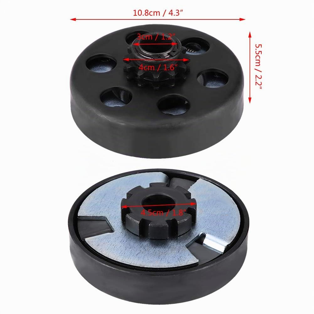 Wakects Fliehkraftkupplung für Go-Kart, 1,9 cm Bohrung, 6,5 PS, Pocket Bike Kupplung für Mini Fahrrad