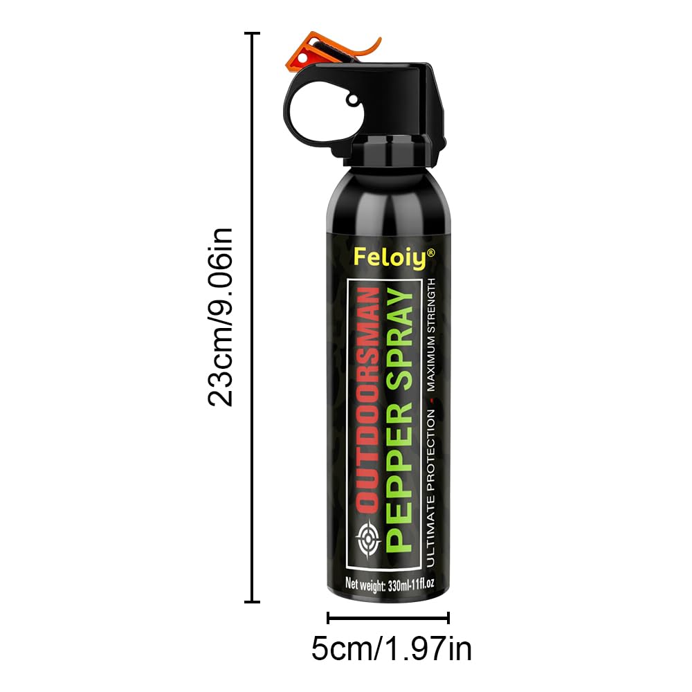 FELOIY Pepper Spray Home, Outdoor Defense - Safe and Effective Protection - 30 Feet Spray - Easy to Carry, Convenient to Use (330ml)