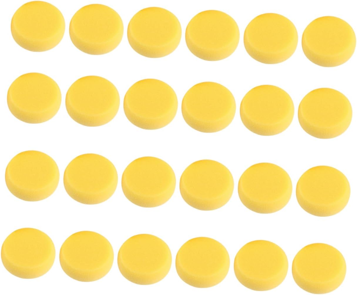 Amosfun 3sets Yellow Round Multipurpose Watercolor Artist Sponges for Craft Projects Painting and Cleaning Soft Absorbent Non-deformable Design for Versatile Use