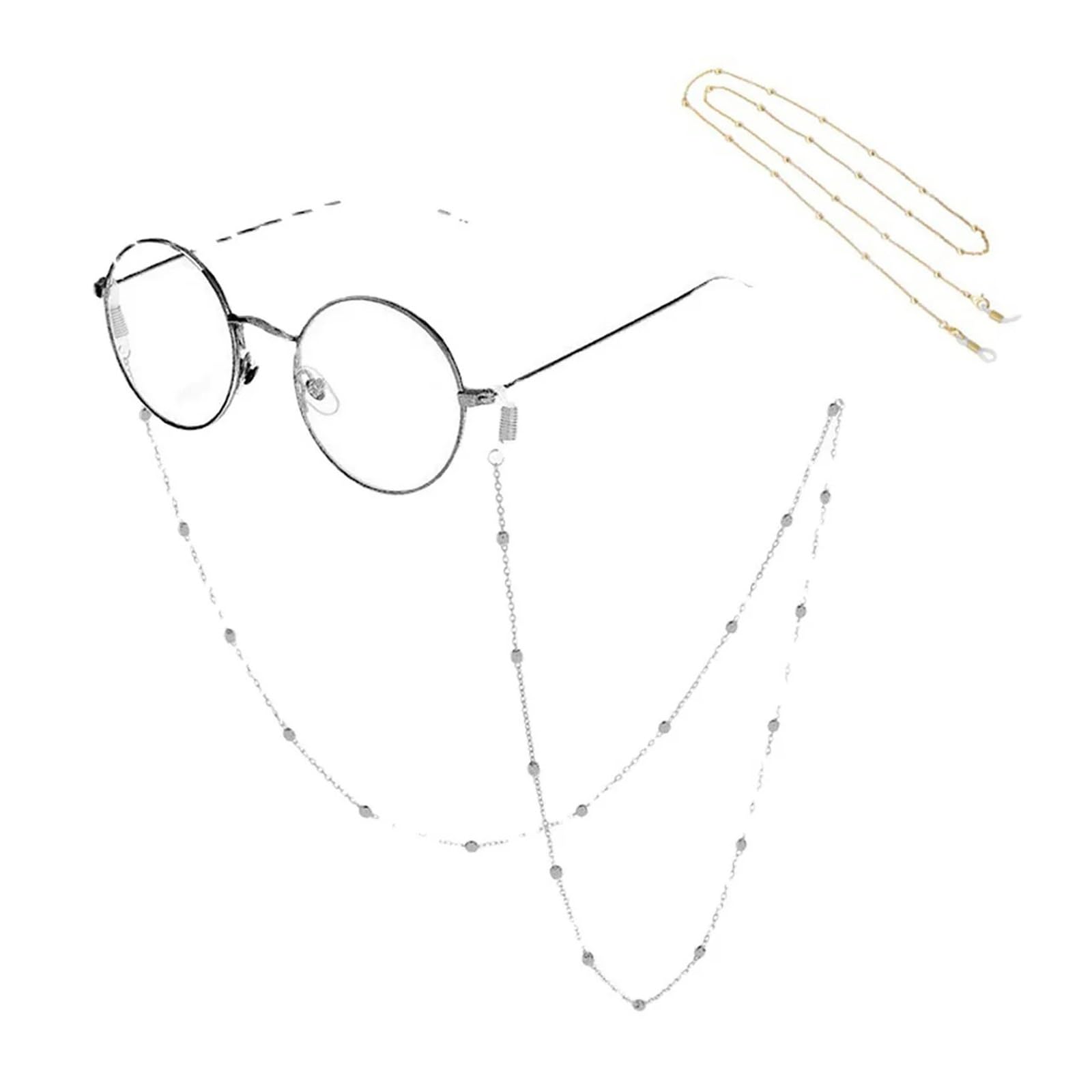 Lot de 36 chaînes de lunettes de soleil tendance en métal pour homme - Lunettes de soleil de lecture - Cordon de serrage - Pour homme