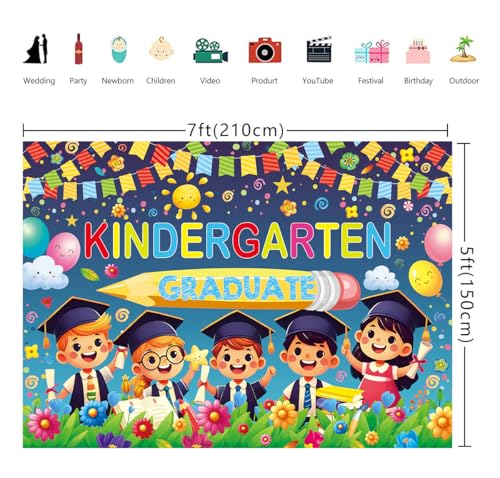 Fondo para Graduación Infantil 210x150 cm Vinilo Negro miniatura 7