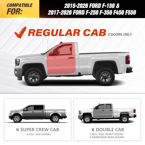 Estribos laterales para Ford F150 y F250-F550 2015-2026 negro miniatura 2