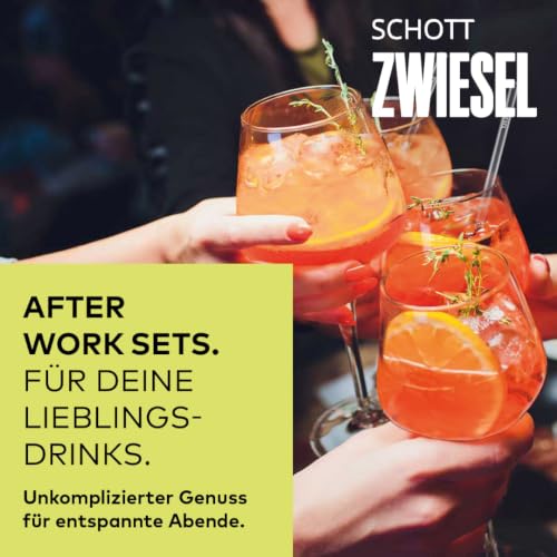 SCHOTT ZWIESEL After Work Drinks, Set mit 4 Cocktailgläsern, 4 Glastrinkhalmen und 1 Baumwollbürste… – Ansicht 5