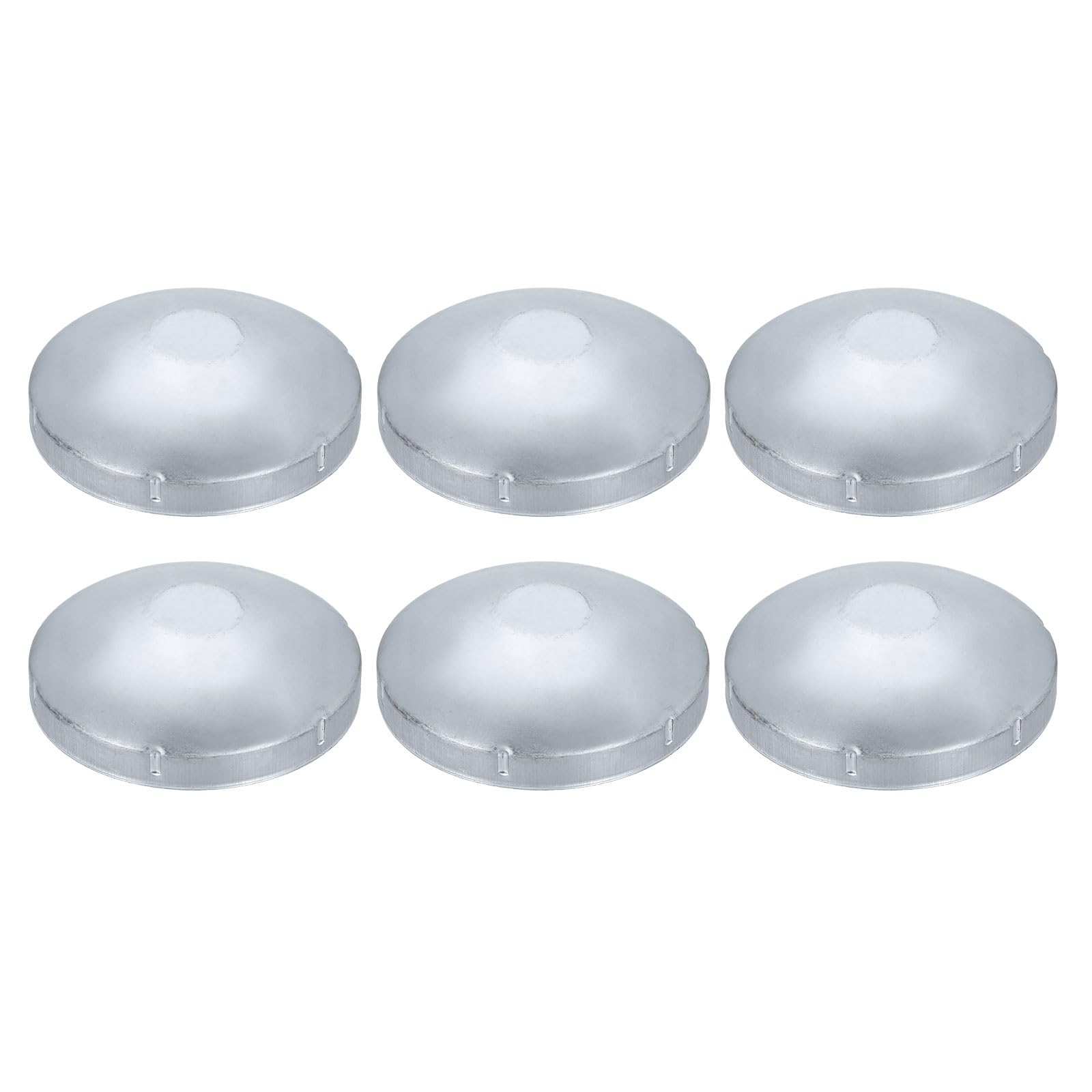 sourcing map 6Pcs 5-1/2" Chain Link Fence Post Cap, Dome External Post Caps Galvanized Round End Cap Fit 5-1/2" OD Pipe for Outdoor Chain Link Fence Parts