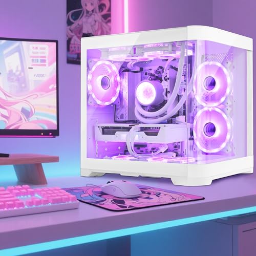 Image of Openview AI-Optimized Gaming PC AMD Ryzen 7 9700X 8-Core 3.8GHz, 32GB DDR5 RAM, 2TB (1TB PCIe + 1TB SATA) SSD, WiFi & Bluetooth, 850W PSU,Liquid Cooler,Windows 11-RGB Prebuilt Computer-White