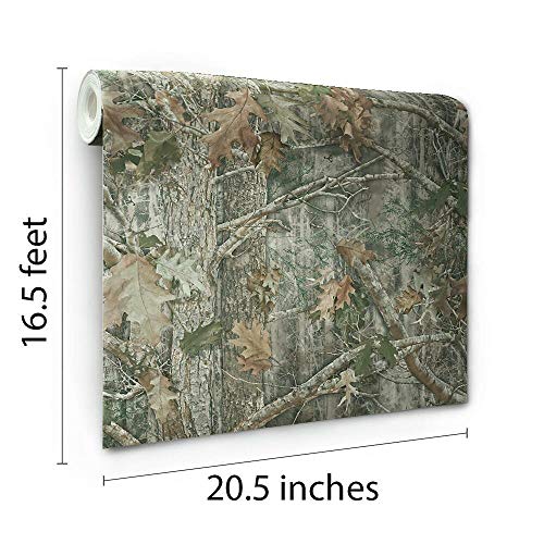 Roommates Rmk11081Wp Green And Brown Kanati Camo Peel And Stick Wallpaper 20.5" X 16.5 Feet #TOP5