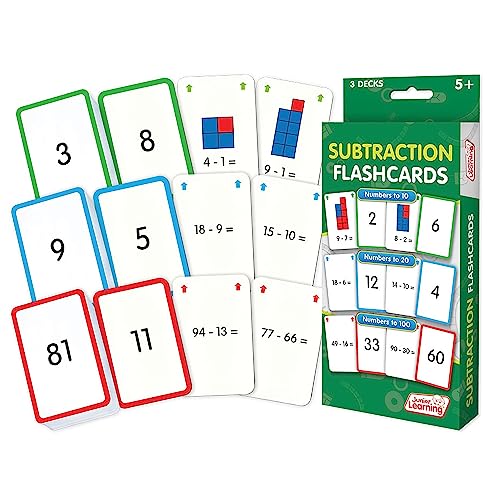 Junior Learning Subtraction Flash Cards