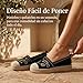 Imagen de GLAMORA Bailarinas Mujer Manoletinas Merceditas Slip On Lona Zapatos Planos Plataforma Baja Zapatillas Casual Cómodas Primavera Verano Puntera Crochet Estilo Esparto con Detalle Bordado black-40