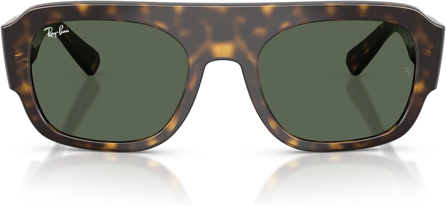 Ray-Ban Rb2218 Rectangular Sunglasses 55 mm Havana/Green - Image 1 of 5
