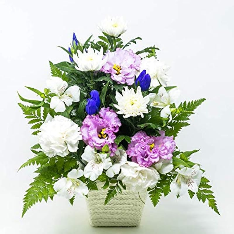 花 観葉植物 22年5月新作下旬 名札 メッセージ ラッピング対応 お供え お悔み 生花 デザイナーおまかせお供えフラワーアレンジメント Mサイズ お盆 お彼岸 枕花 法事 法要 四十九日 百箇日 一周忌 三周忌 七回忌 ご仏前 仏壇花 仏花 菊 和花メインと洋花メインが