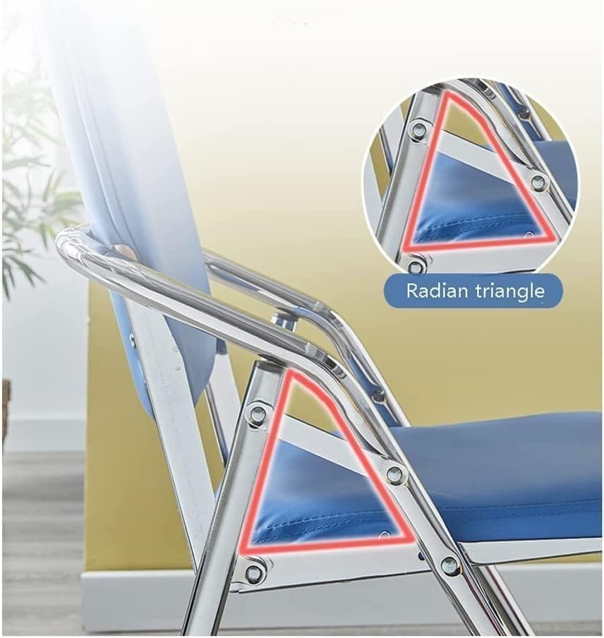 Portable Folding Chair with High Resilience Cushion for Buskin Parlour Study and Office Carbon Steel Dining