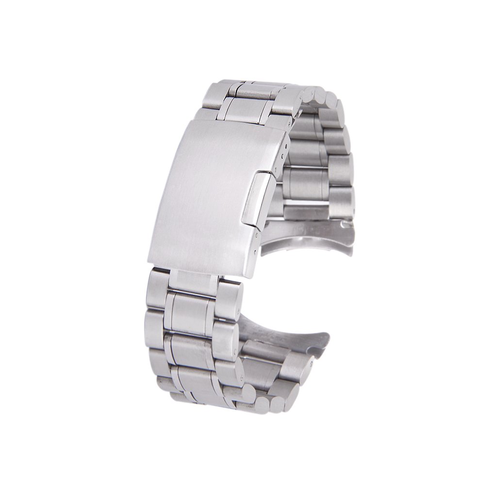 MYADDICTION Silver Solid Stainless Steel Links Watch Band Strap Curved End Deployment Buckle 22 mm Jewelry & Watches | Watches, Parts & Accessories | Wristwatch Bands (B0CH88LTS7) Amazon Price History, Amazon Price Tracker