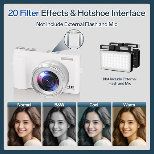 image for XNSIAKXA 4K Digital Camera for Photography, 48MP Autofocus Vlogging Ca