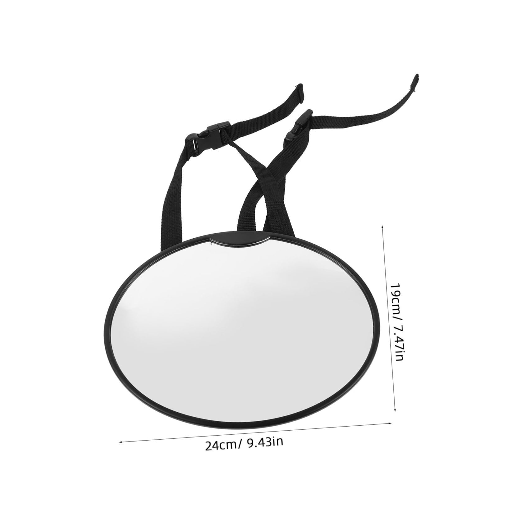 HEMOTON Black Acrylic Abs Car Seat Mirror For Rear Facing Car Mirror Backseat Car Mirror Car Mirror Mirror Material Cover Material