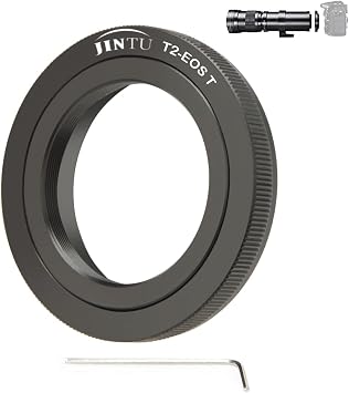 T Mount Adapter Compatible with Canon T3, T3i, T5, T5i, T6i, T6s, T7, T7I, T8I, SL3 4000D 2000D 1200D 1300D 90D 80D 200D 250D 60D 70D 77D 5D IV 850D 650D 750D 7D