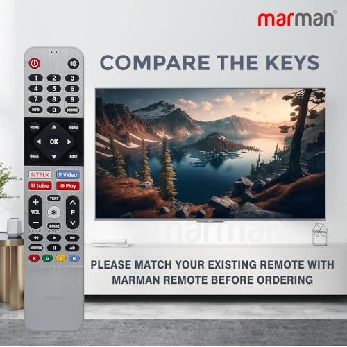 Image of marman Compatible with Sansui Tv Remote Control Original Models JSW32ASFHD JSW40ASFHD JSW43ASFHD JSW43ASUHD JSW50ASUHD JSW55ASUHD Suitable for Smart 4K LED UHD Android Television Non Voice Command