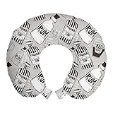 TAMAÑO ESTÁNDAR - 30 cm de ancho x 30 cm de largo. Soporte en forma de U. Cojín con funda estampada.