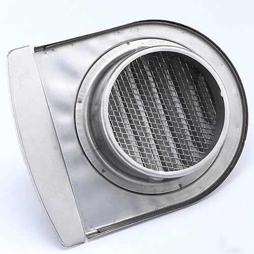4" 5" Stainless Steel Exhaust Air Vent Cover - Weatherproof Wall Vent Cap with Screen Mesh, Louvered Outdoor Duct Ventilation for Efficient Airflow and Durability
